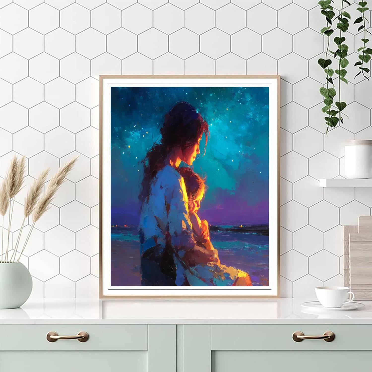 Mother's Lullaby Under The Stars DIY Paint By Numbers