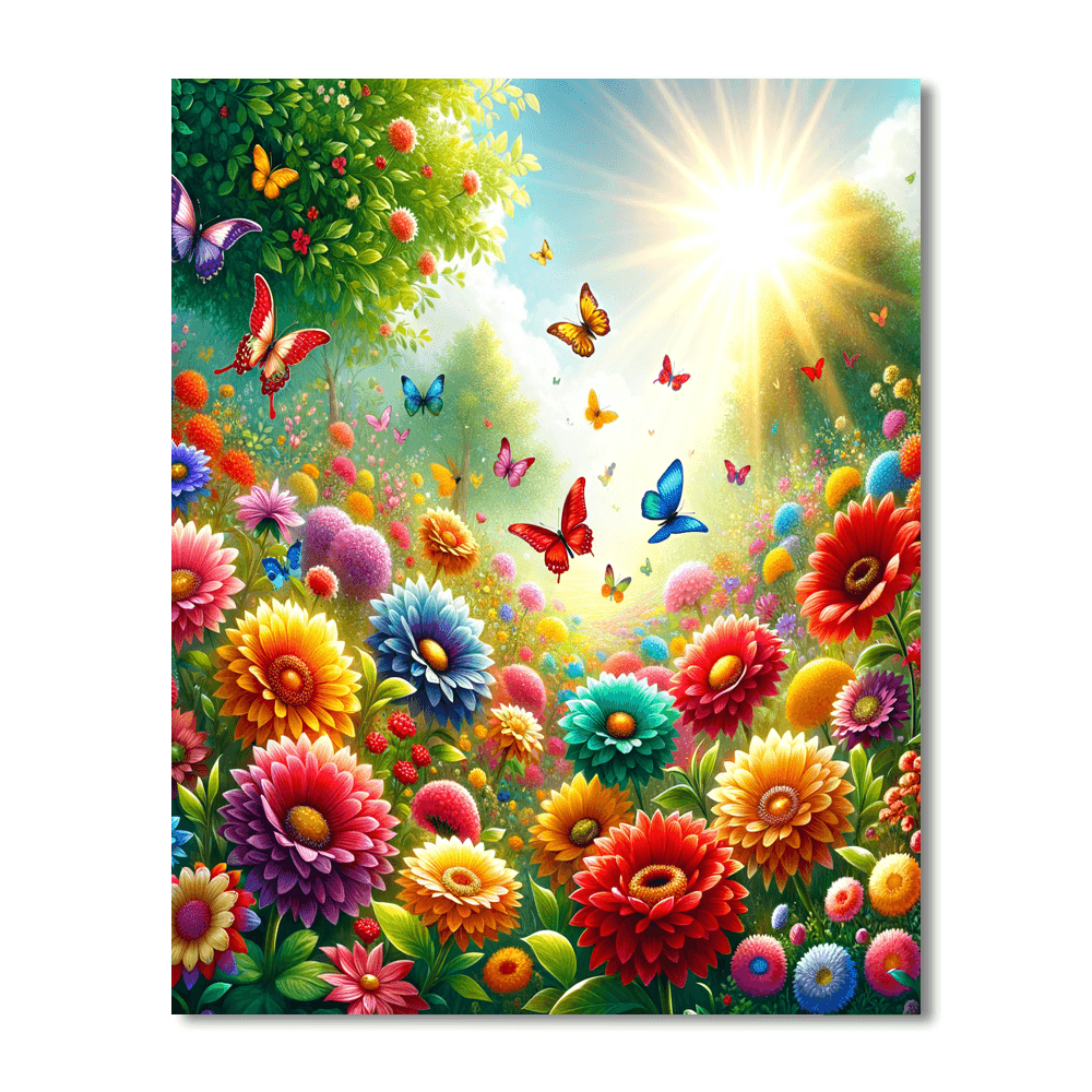 Radiant Garden Bliss Painting By Numbers Kit