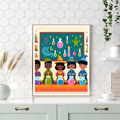 Magical Wizard School Paint By Numbers Kits