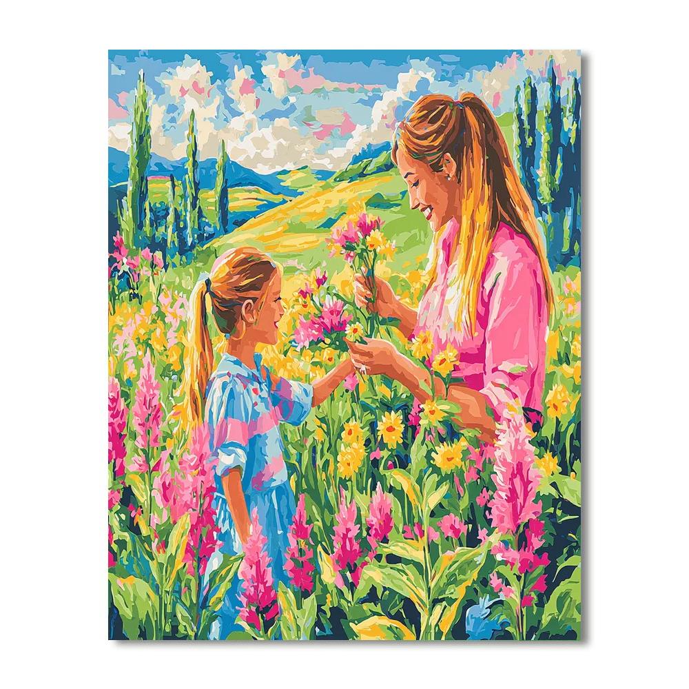 Mothers And Daughters In Bloom Painting Number Kit