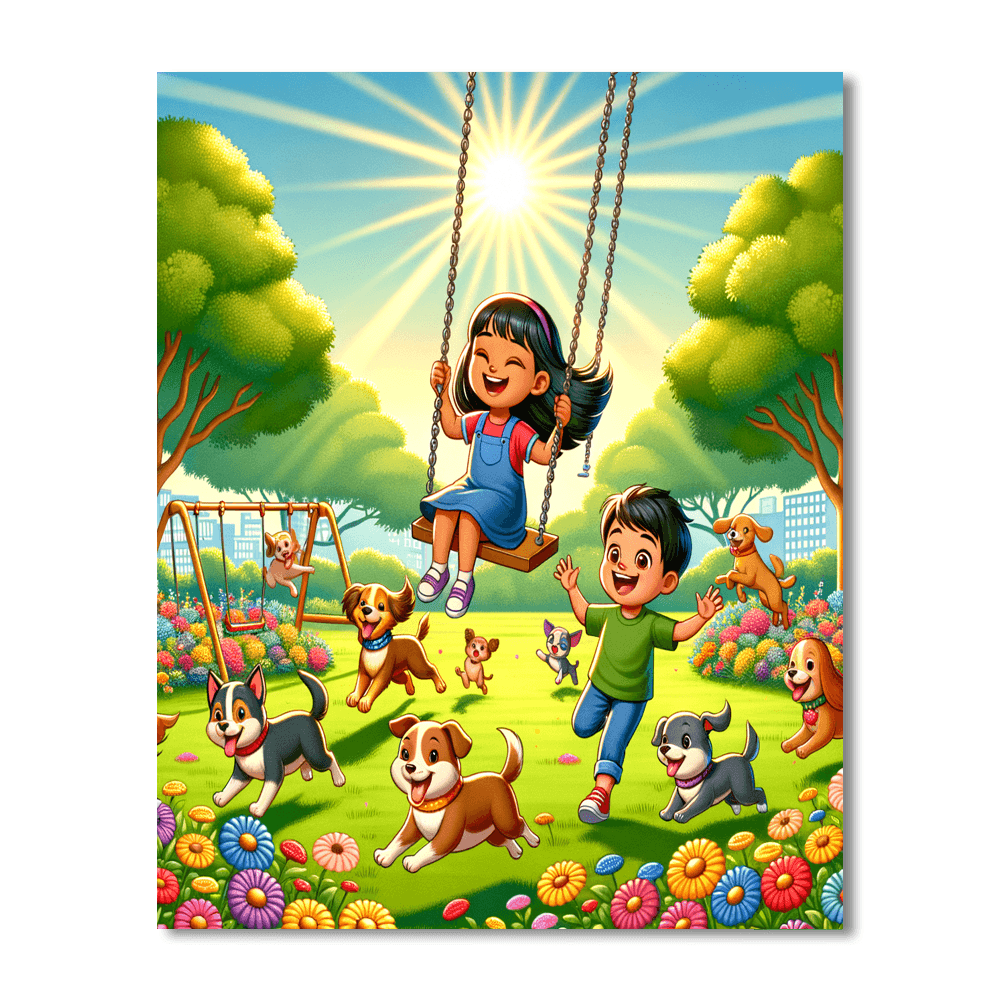 Sunny Park Day Paint By Numbers Kits