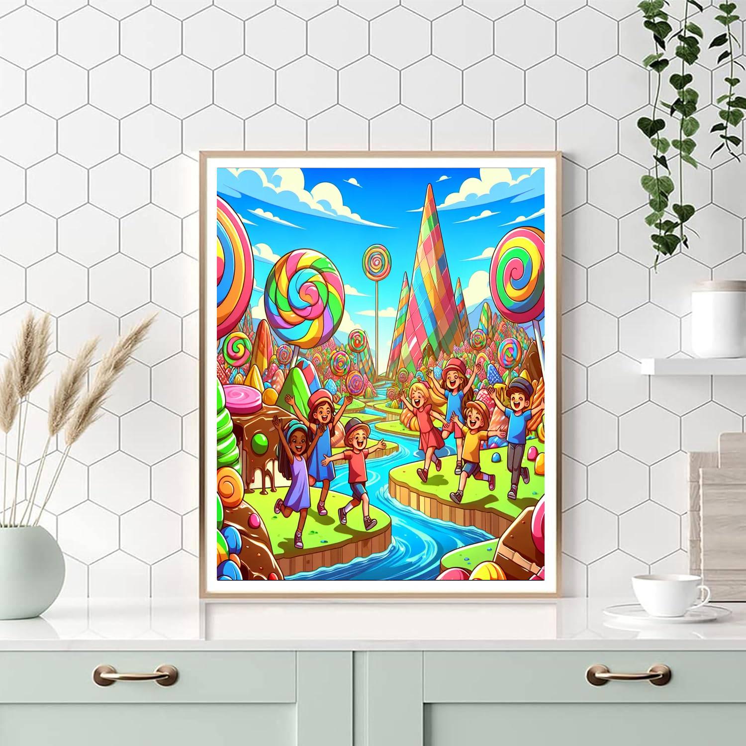 Journey Through The Candyland Number Painting