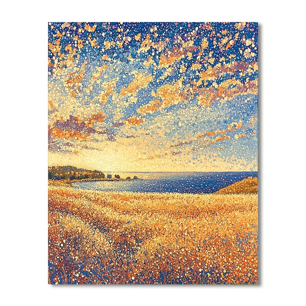 Georges Seurat Inspired Transcendent Landscapes  Paint By Number
