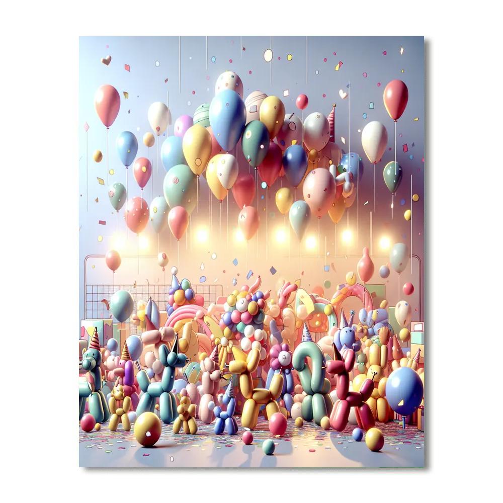 Balloon Animal Fiesta Numbered Painting Kits