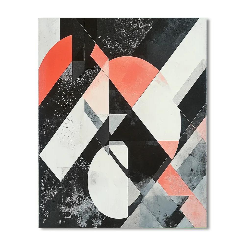 Kazimir Malevich Inspired Layered Dynamics  Paint By Color