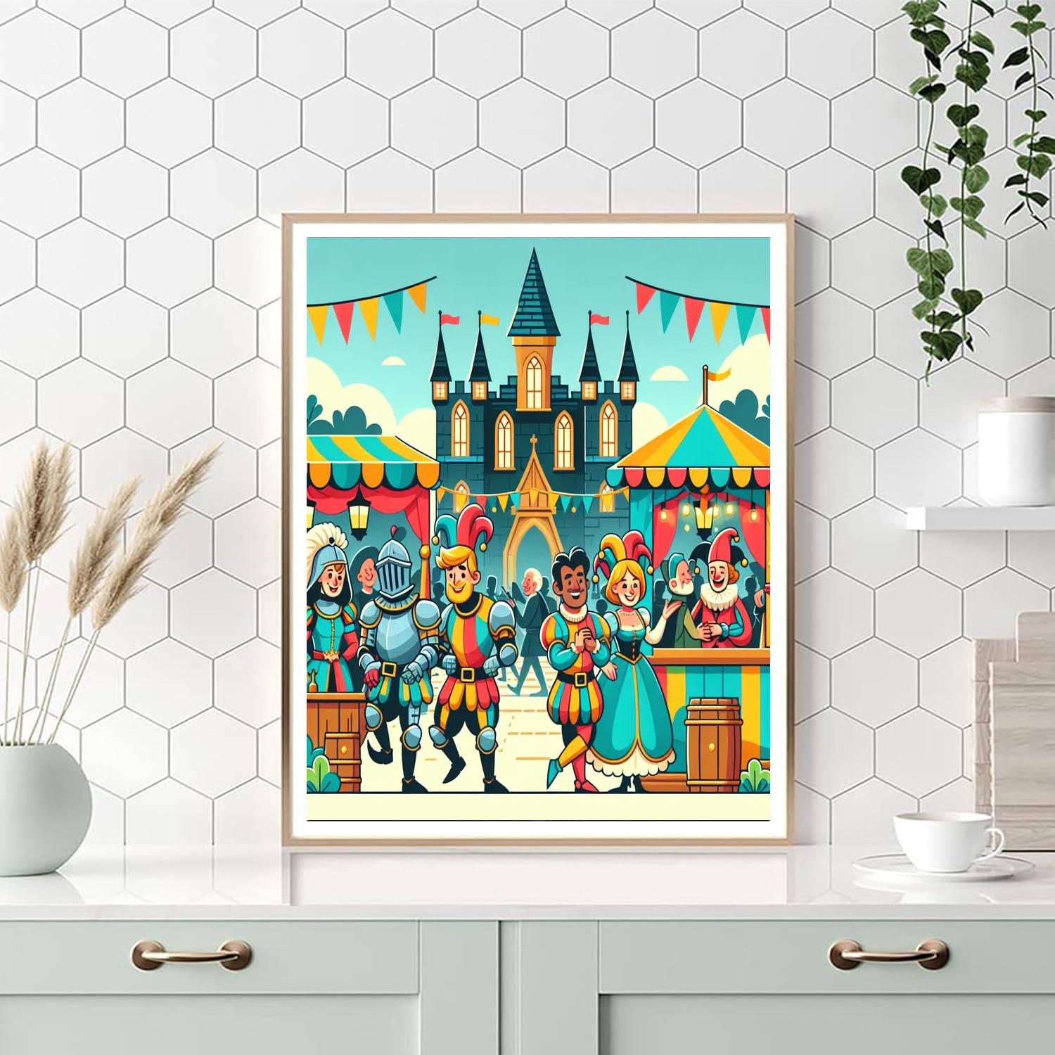 Joyous Medieval Fair Paint By Color