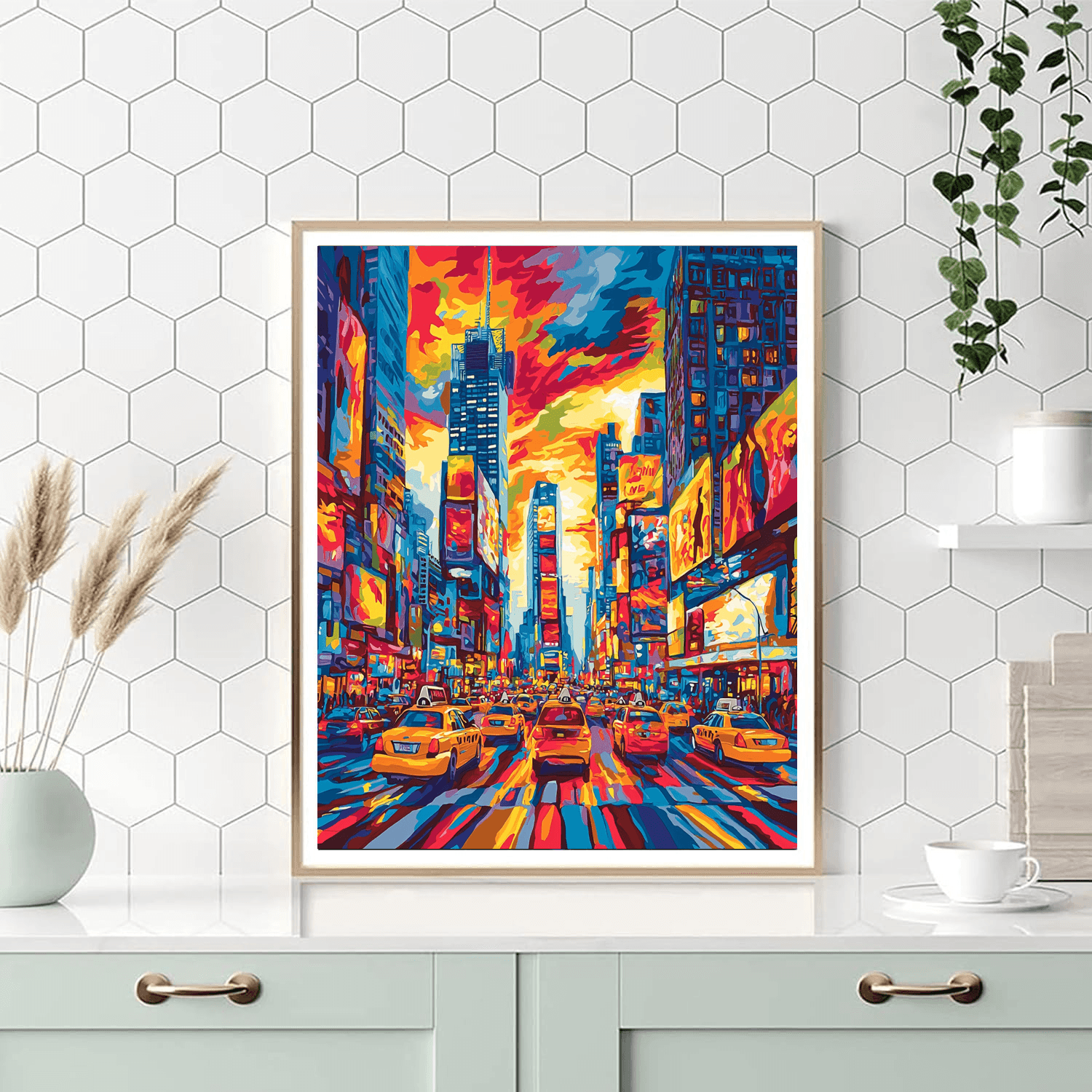 Georgia O'Keeffe Inspired Dynamic Urban Life  Paint By Number