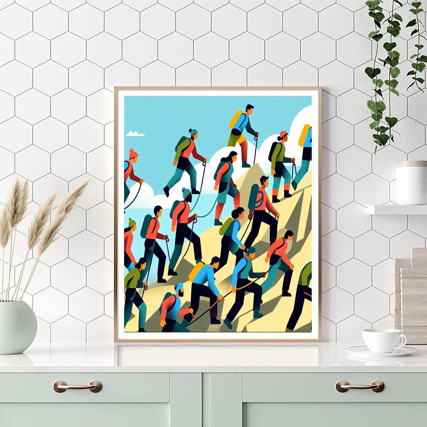 Mountain Climbing Heroes Paint By Numbers