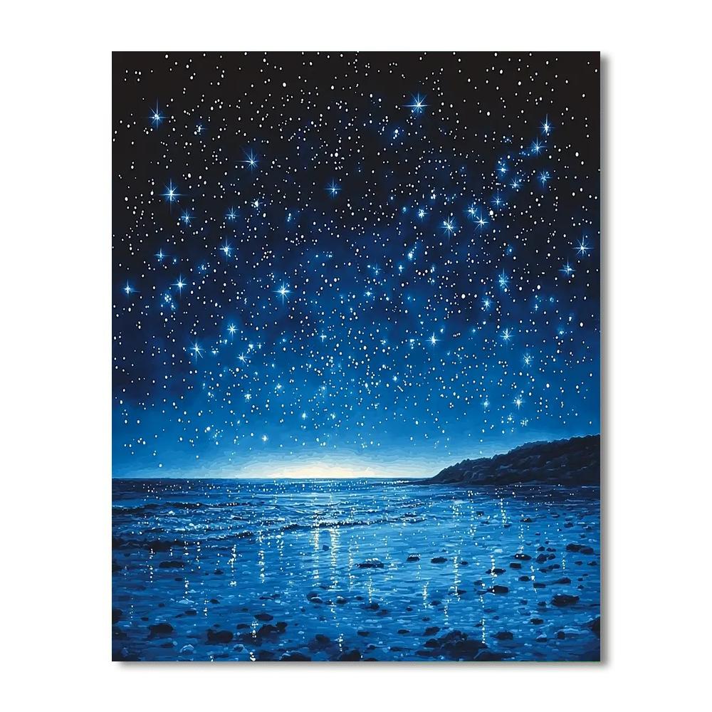 Ansel Adams Inspired Elegant Starlit Sky  Paint By Numbers