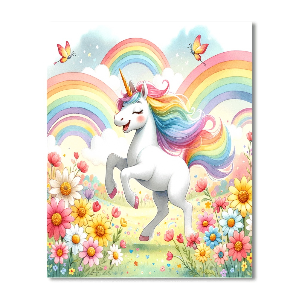 Rainbow Unicorn Friends Painting Number Kit
