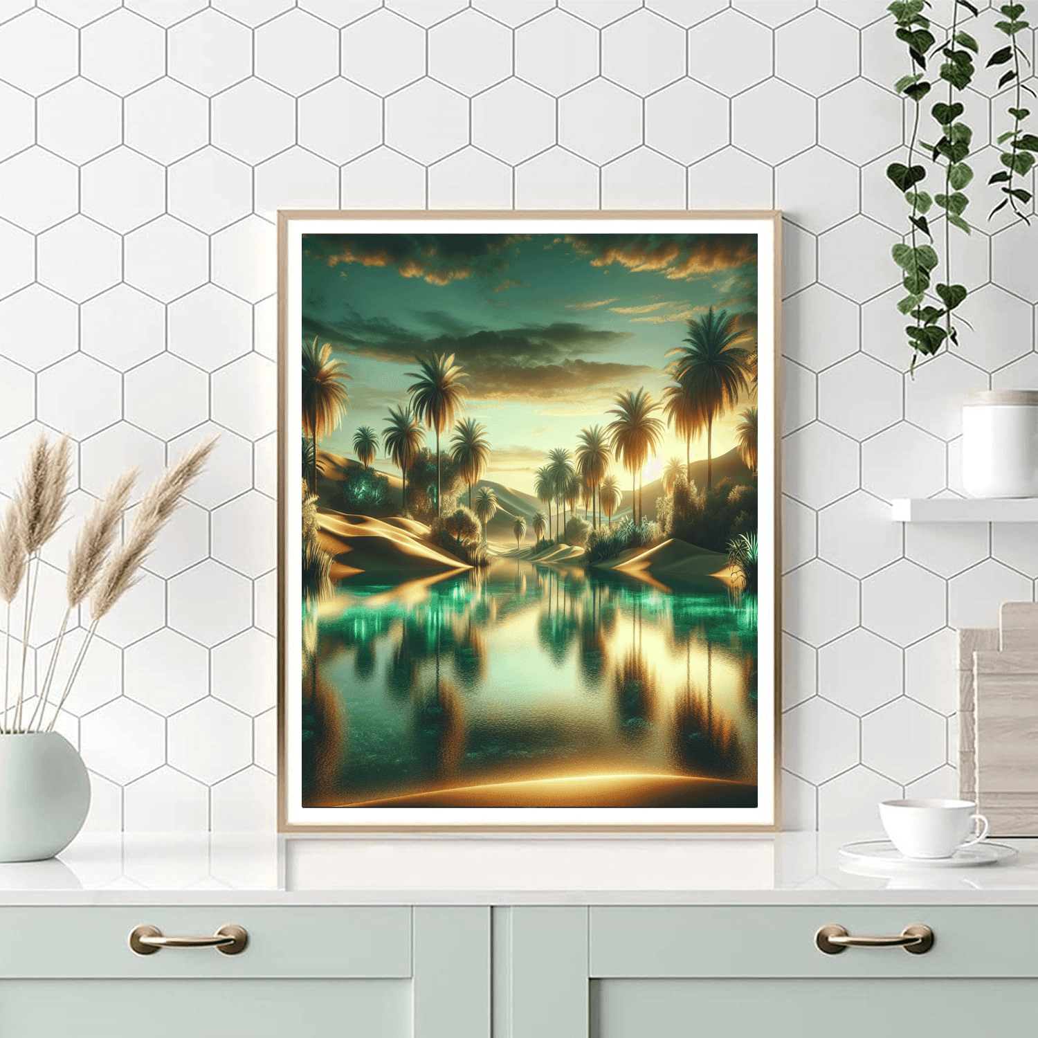 Enchanted Desert Oasis Number Painting