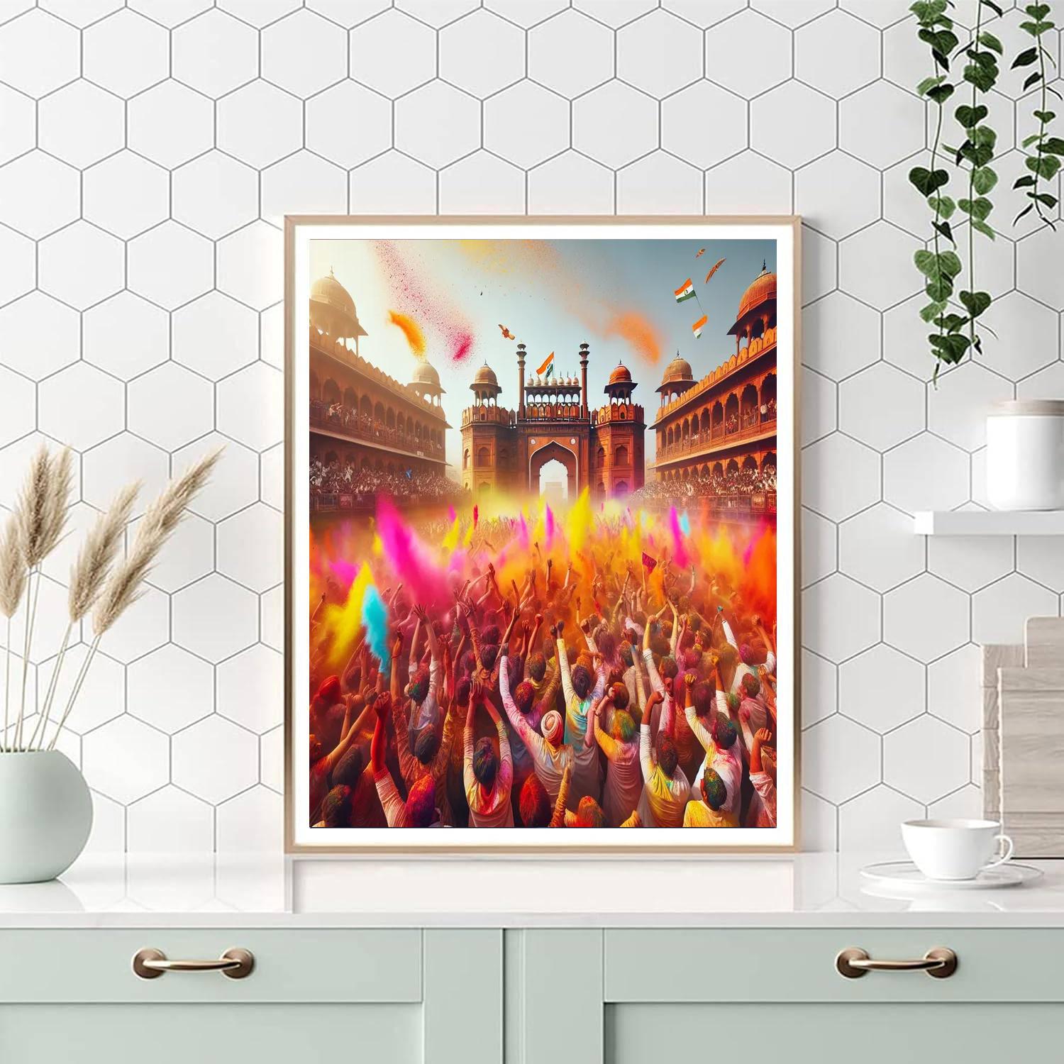 Holi Festival - Delhi Painting Number Kit