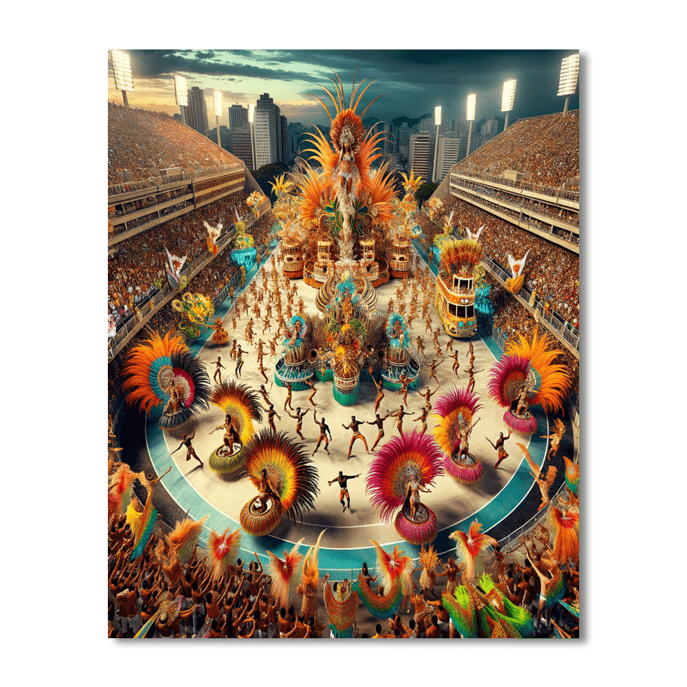 Rio De Janeiro Carnival - Rio De Janeiro, Brazil Painting By Numbers Kit
