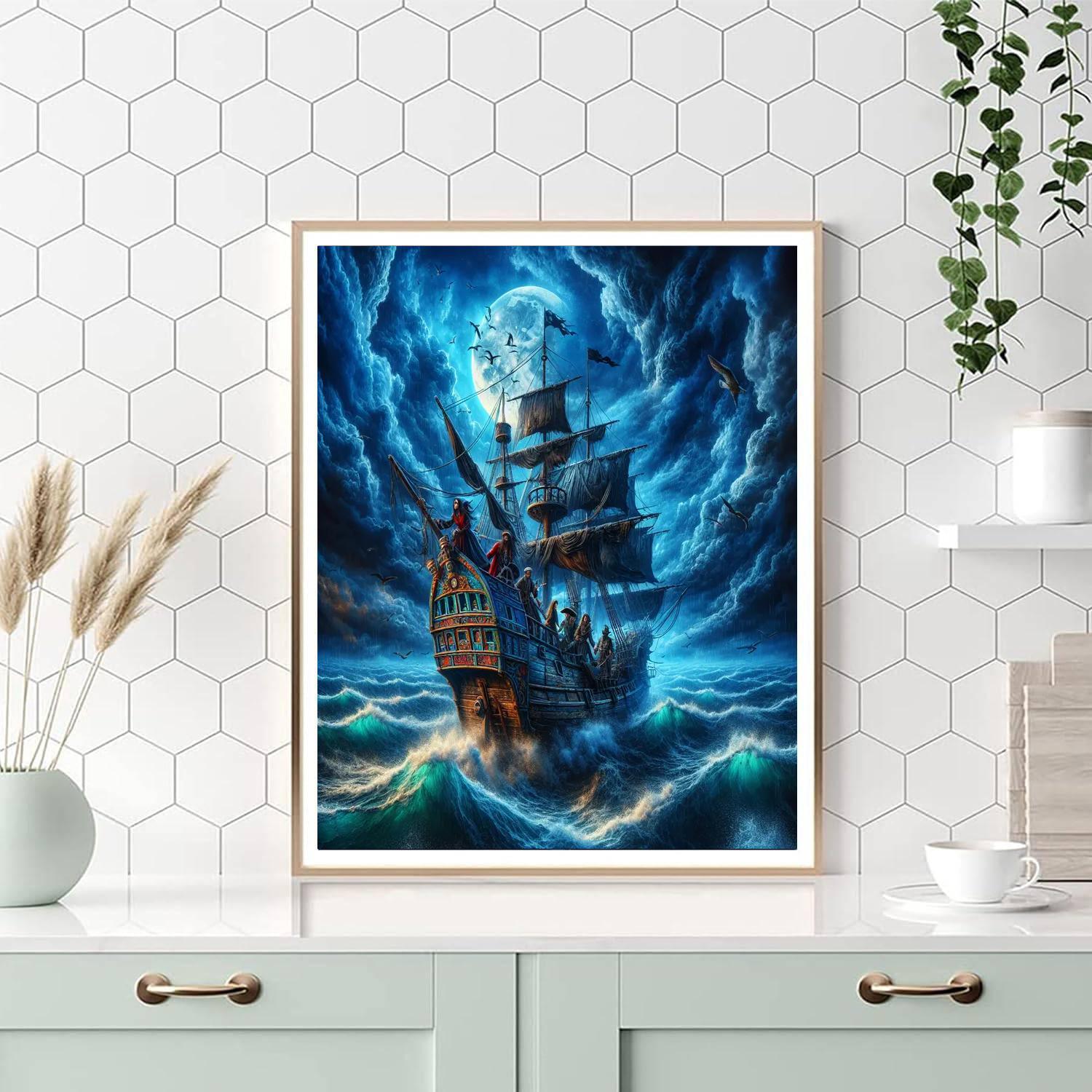 Fantasy Pirate Voyage Paint By Numbers Art