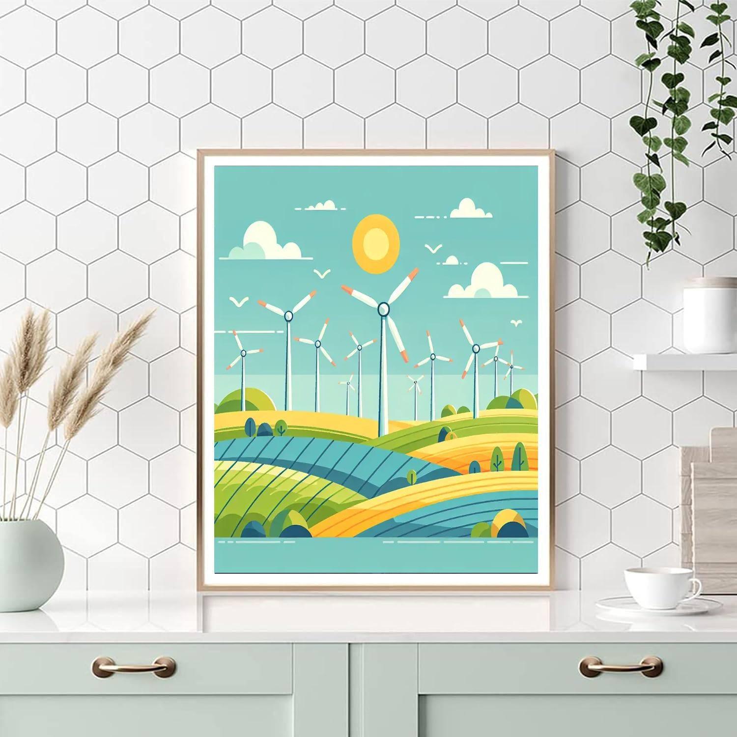 Windmill Wonders Painting By Numbers Kit