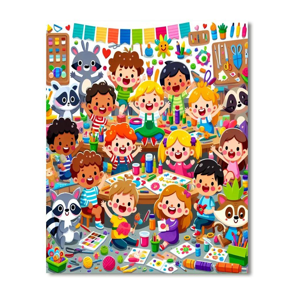 Crafty Creatures Workshop Paint By Numbers Art