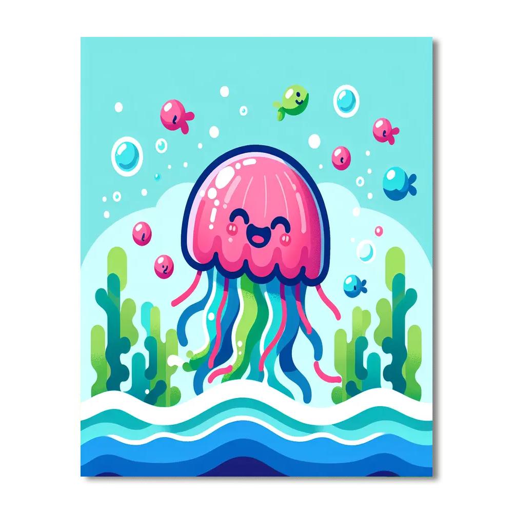 Silly Jellyfish Painting By Numbers Kit