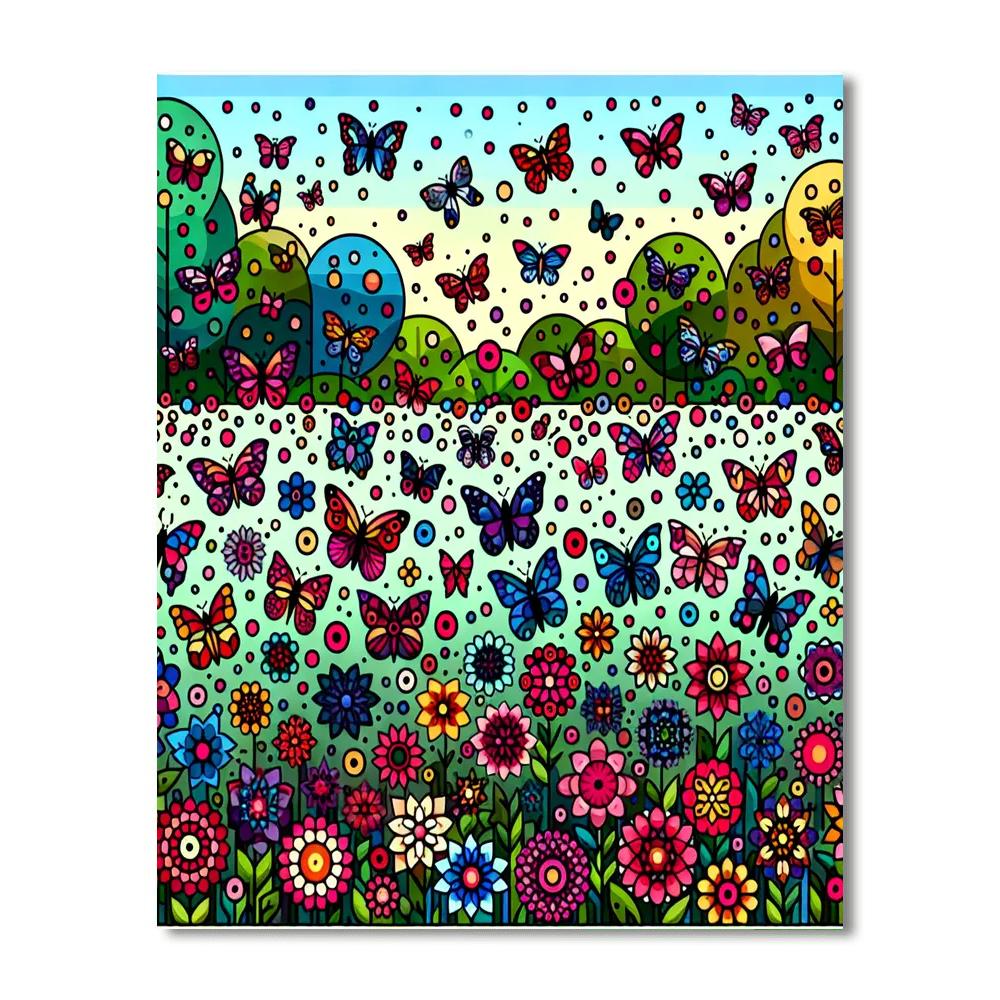 Garden Butterfly Magic Painting By Numbers Kit