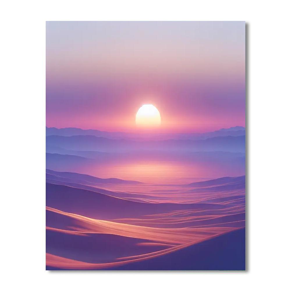 Lavender Sunset Harmony Paint By Numbers Art