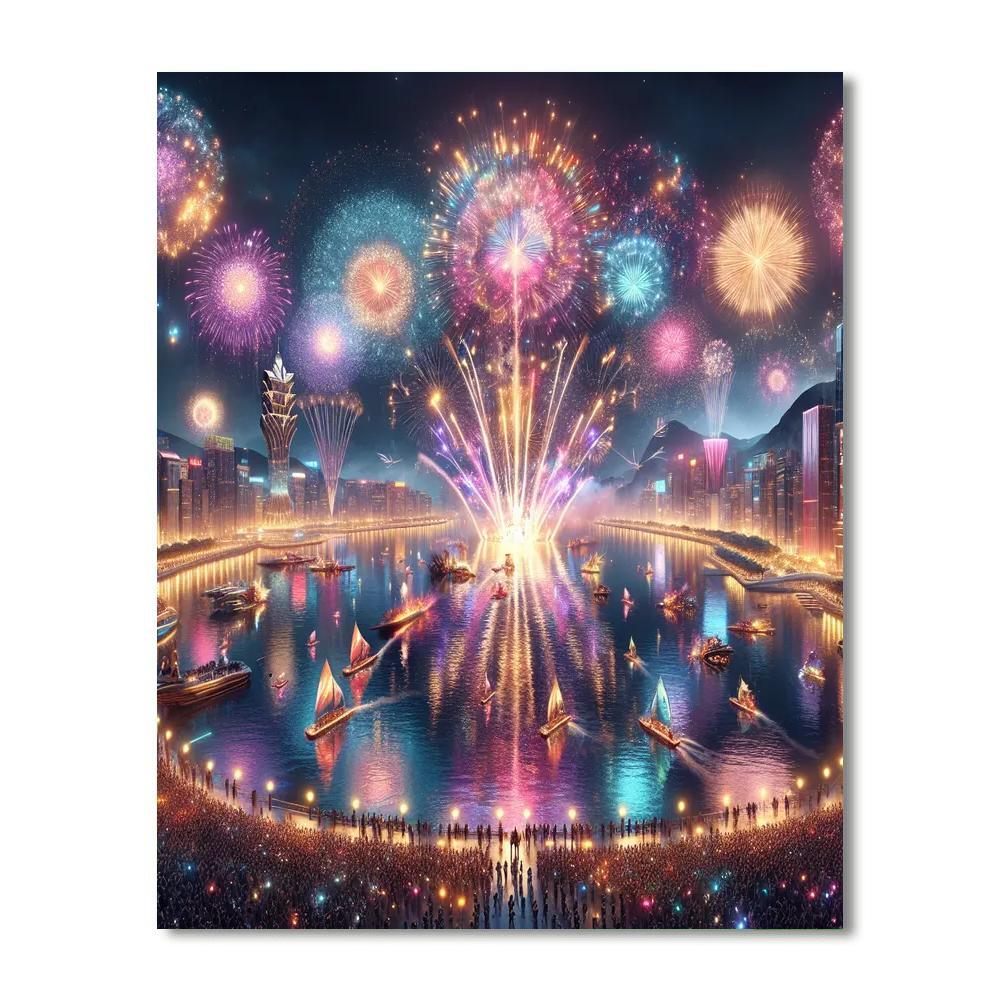 Macao International Fireworks Display Contest - China Number Painting
