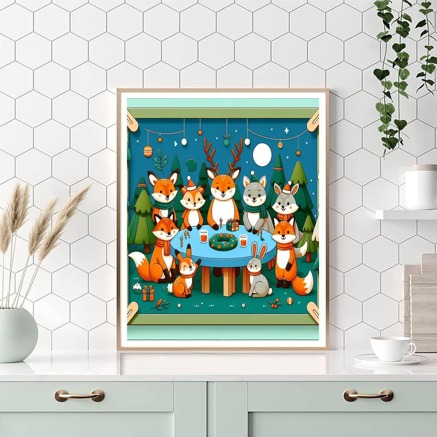 Festive Forest Gathering Paint By Color