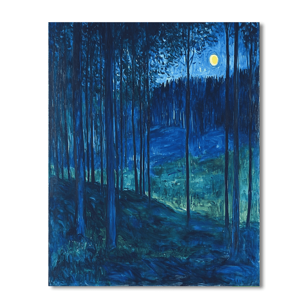 Edvard Munch Inspired Munch's Twilight Forest  Paint By Numbers Art