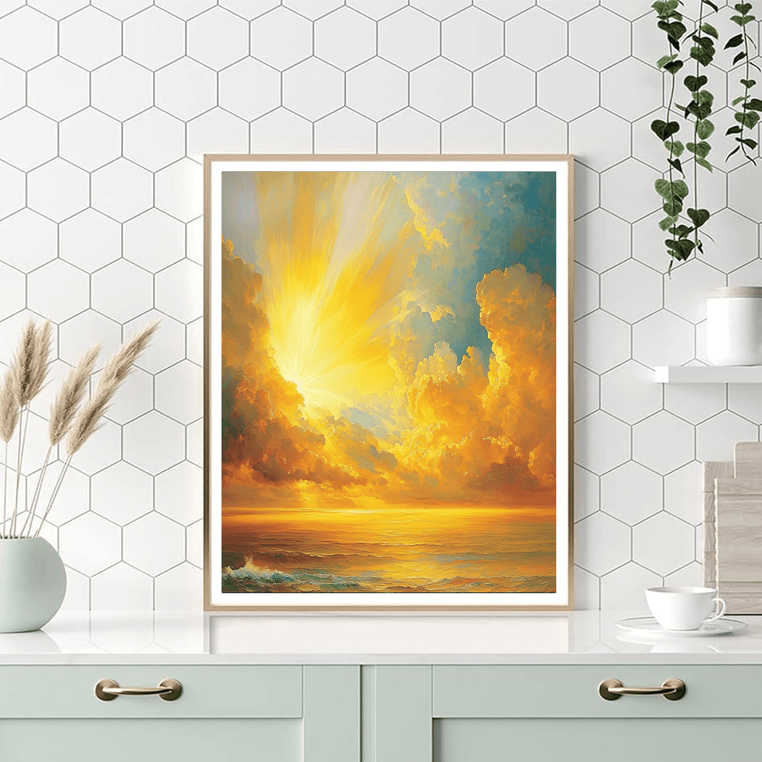 J.M.W. Turner Inspired Rays Of Inspiration  Paint By Numbers Art