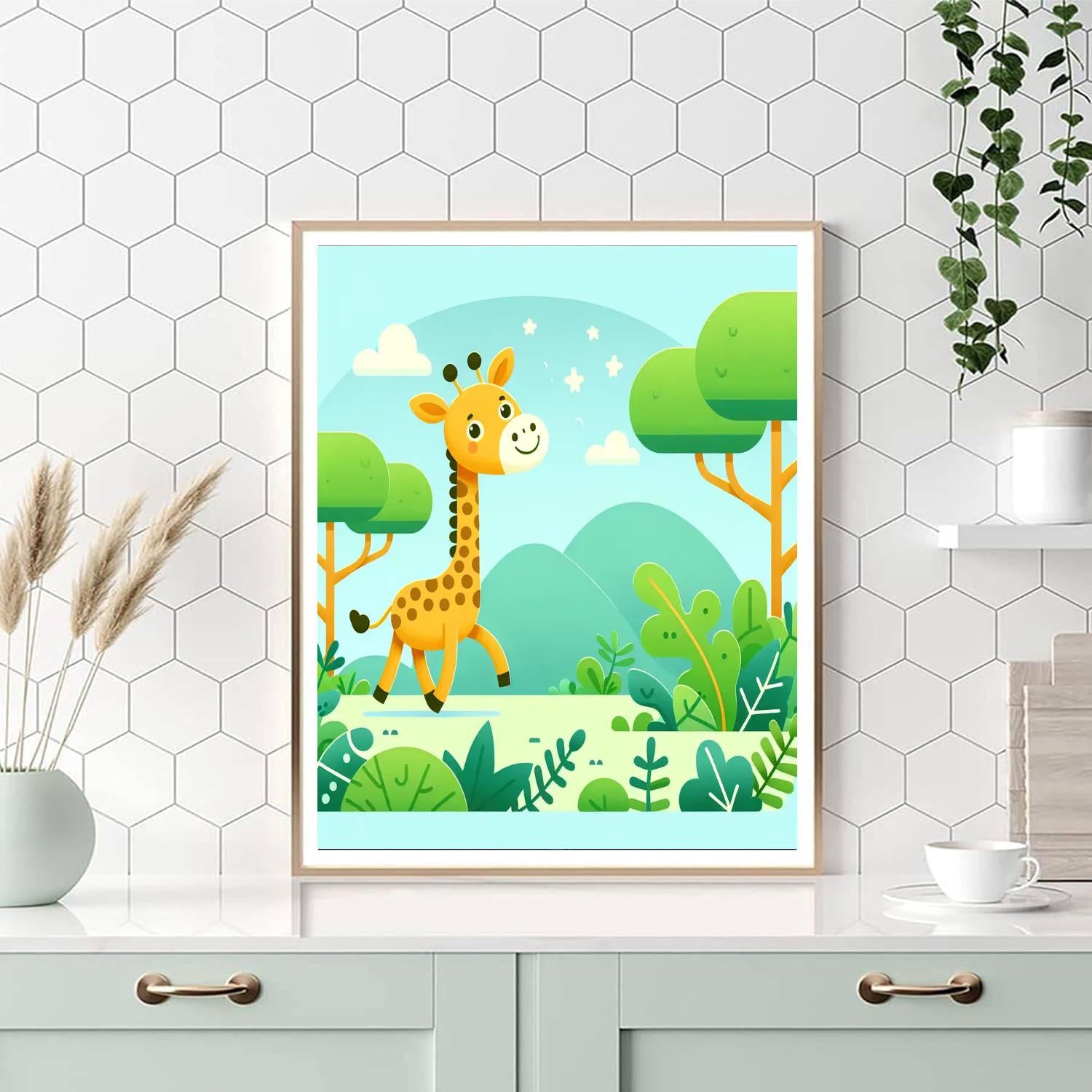 Giraffe's Jungle Expedition Numbered Painting Kits