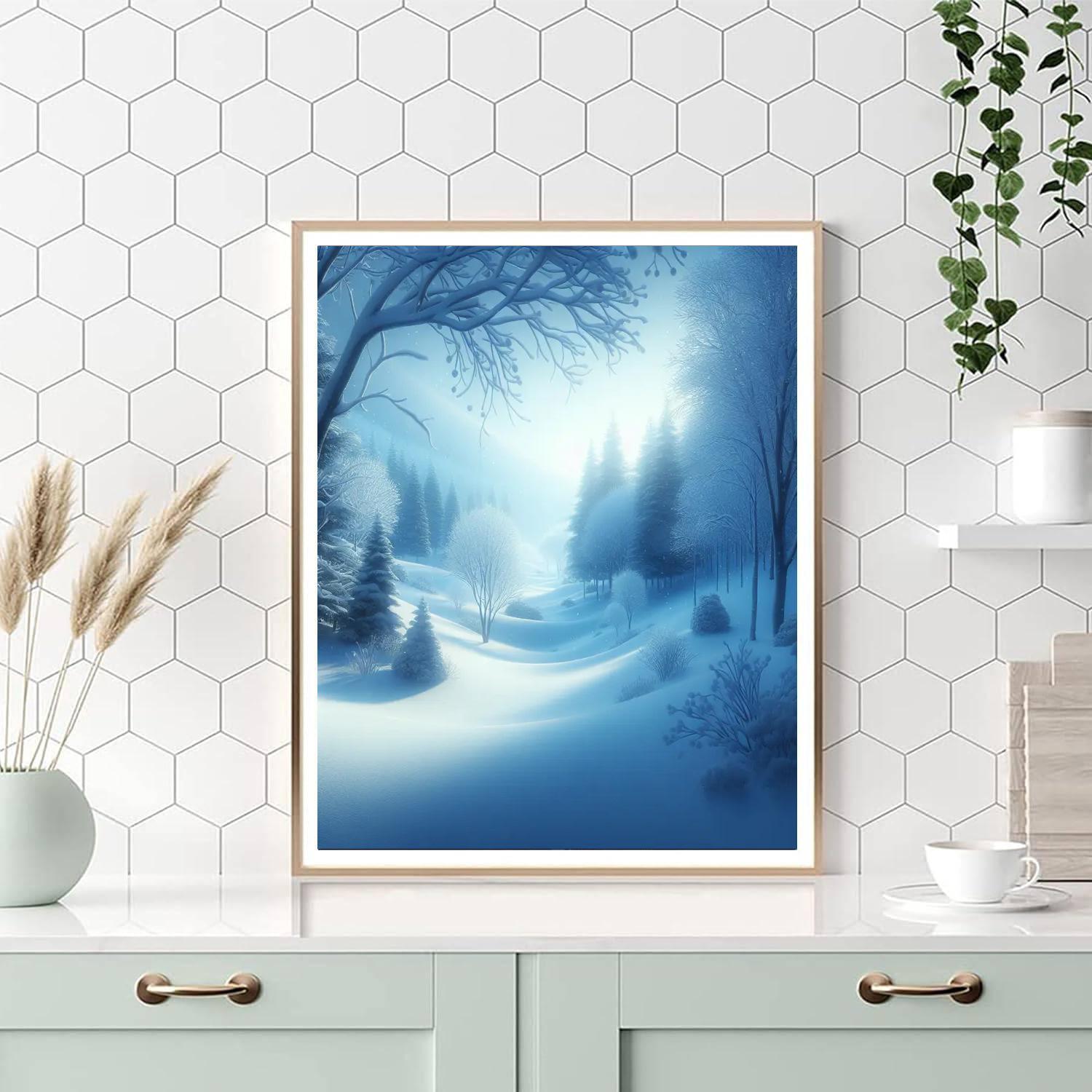 Peaceful Winter Wonderland Numbered Painting Kits