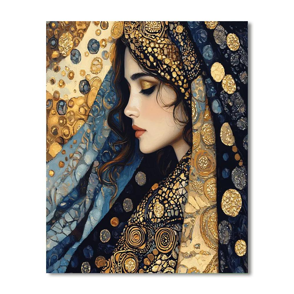 Gustav Klimt Inspired Elegant Enigma  Paint By Numbers
