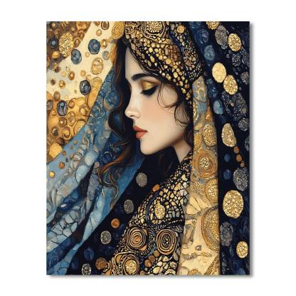 Gustav Klimt Inspired Elegant Enigma  Paint By Numbers
