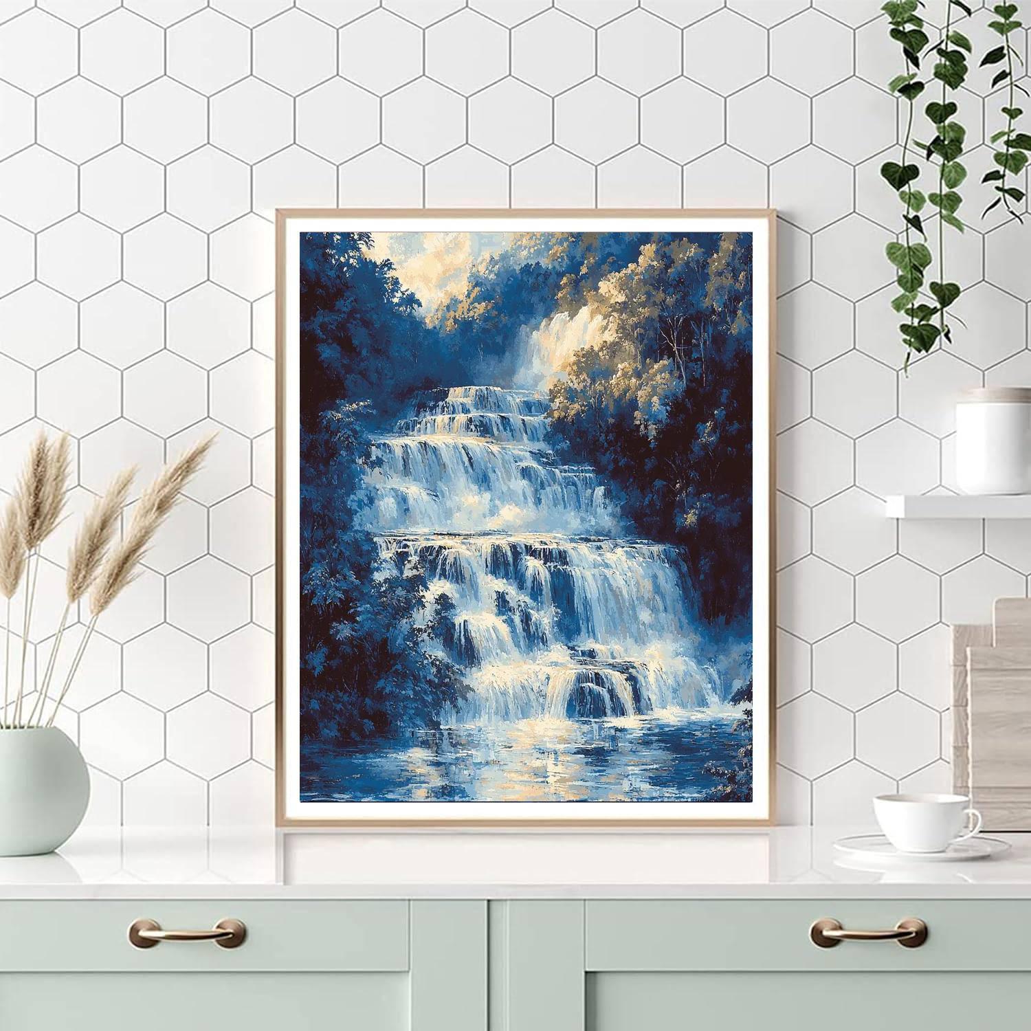 Michelangelo Inspired Ethereal Cascade  Paint By Numbers