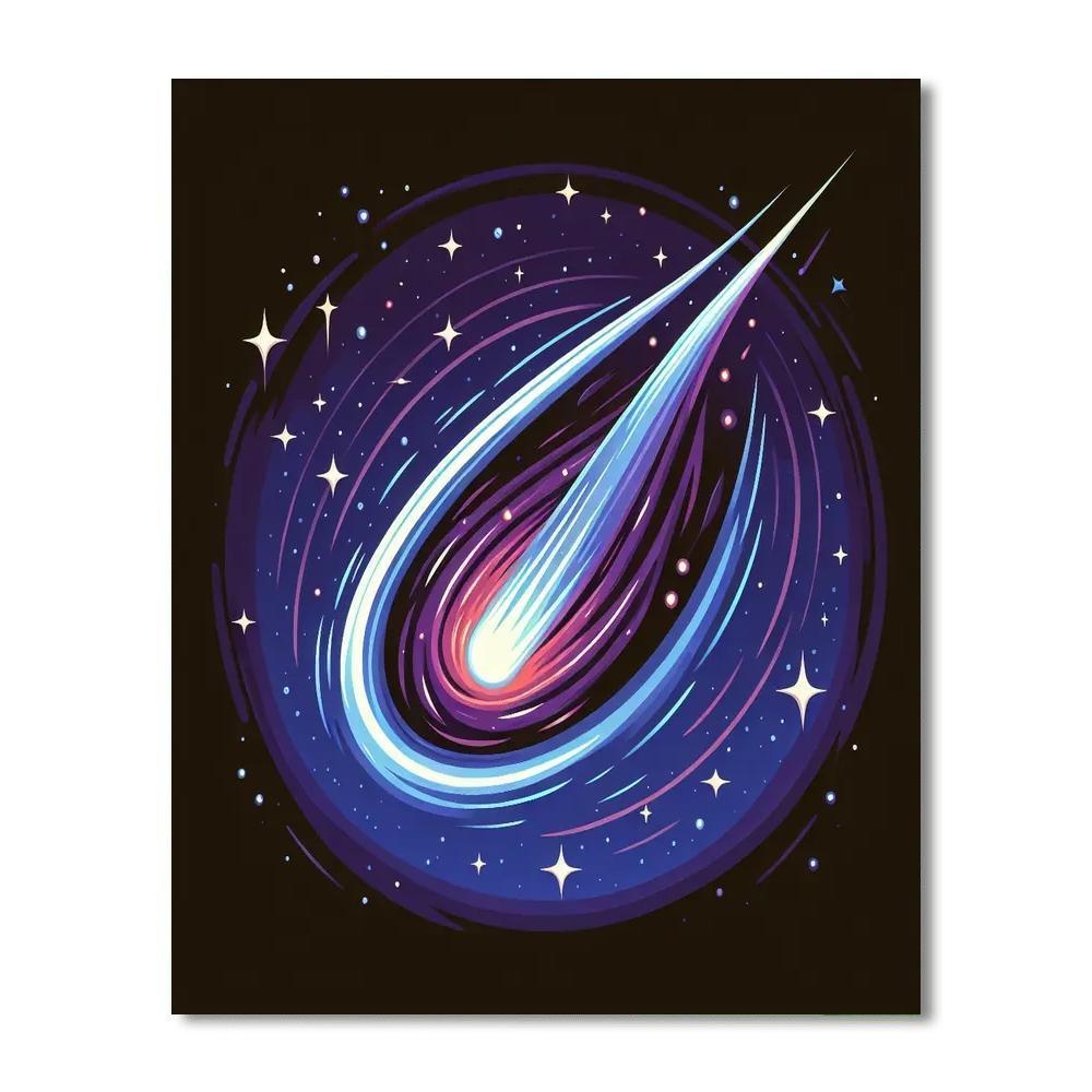 Celestial Comet Chase Paint By Color