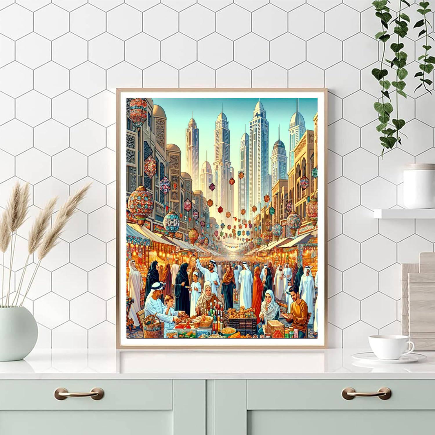 Eid Al-fitr - Dubai Paint By Numbers Art