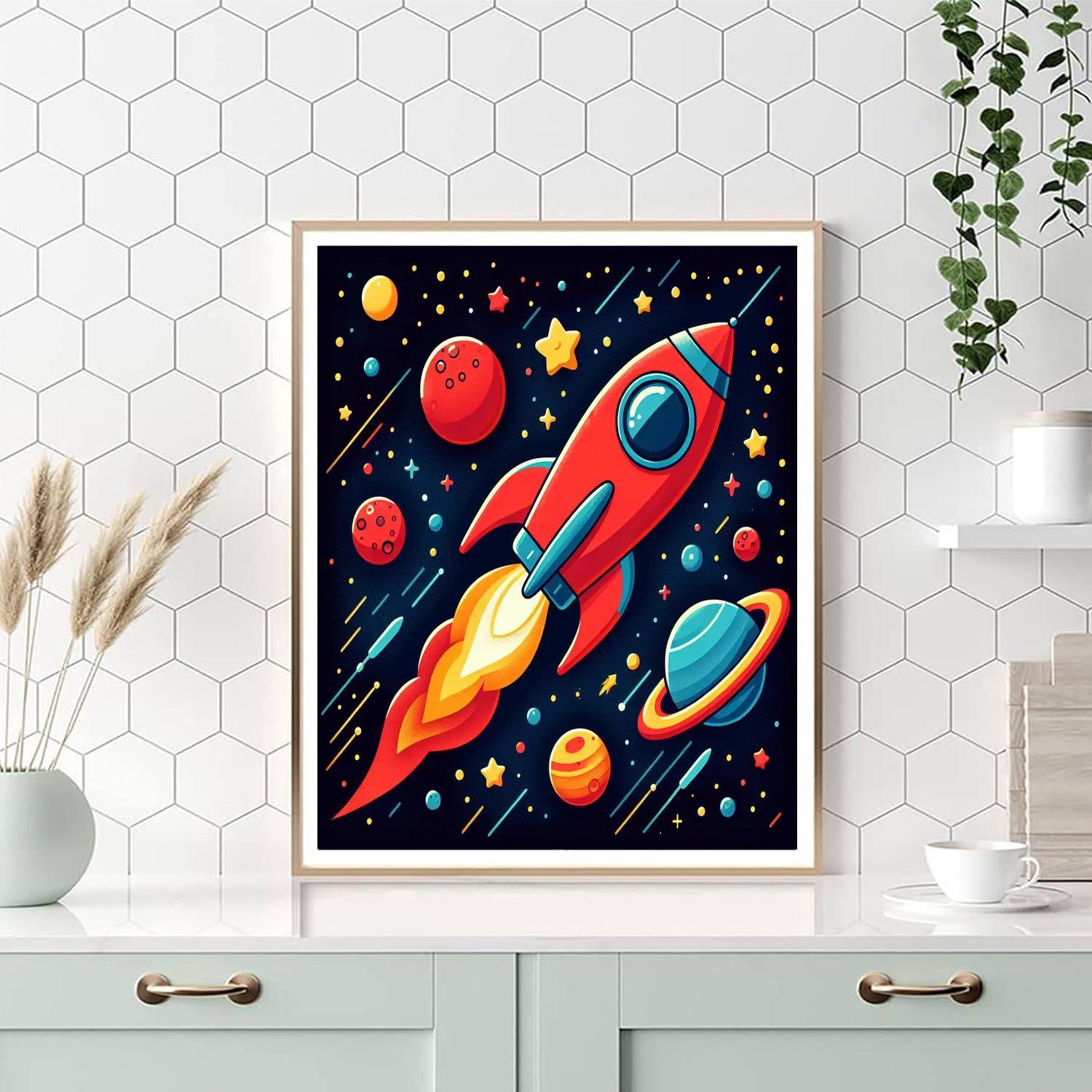 Space Explorer Rocket Adventure Paint By Color