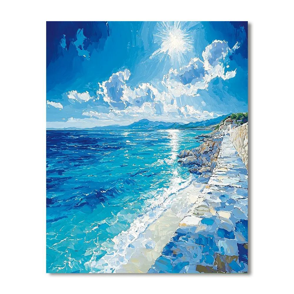 David Hockney Inspired Aegean Daydream  DIY Paint By Numbers
