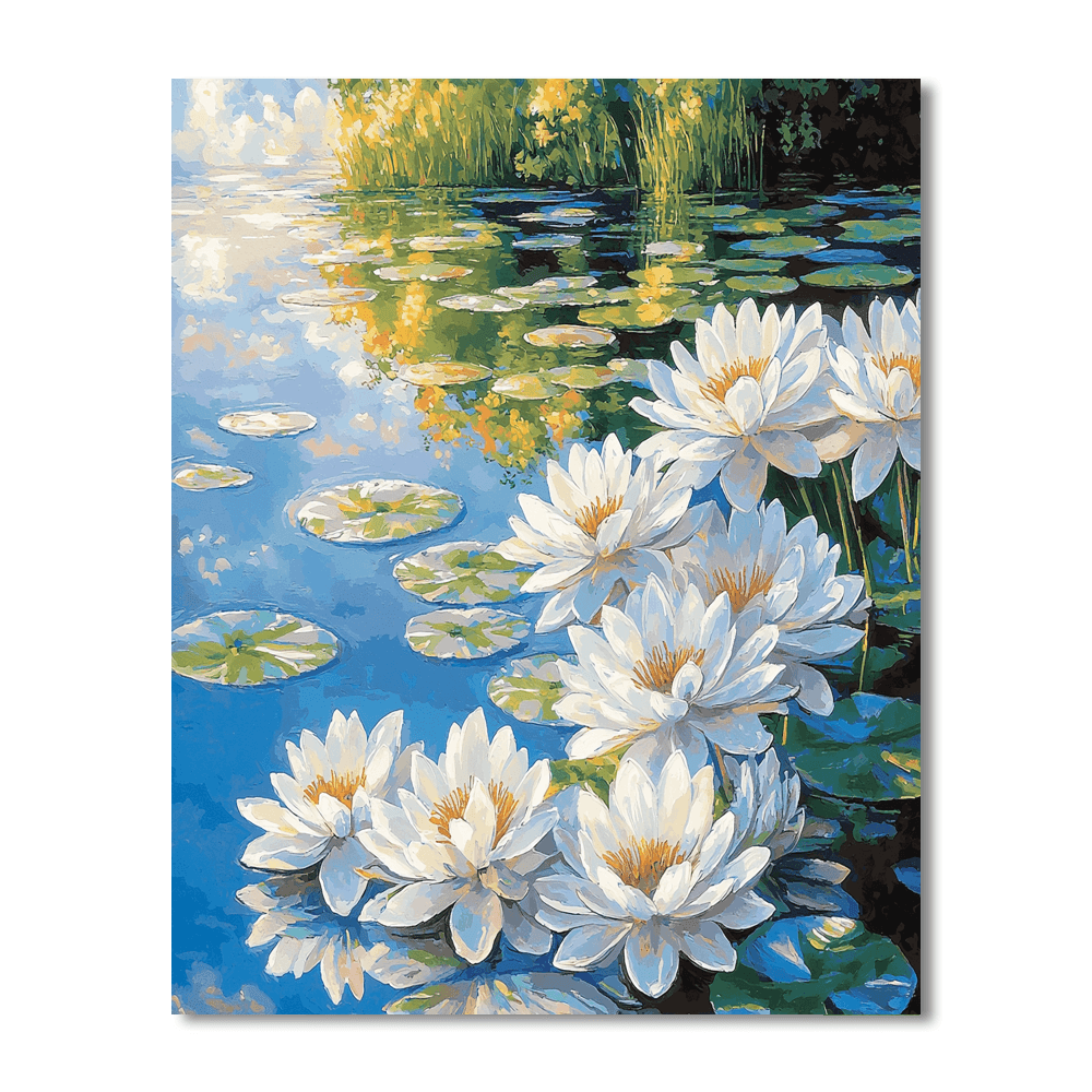 Claude Monet Inspired Glistening Garden  Paint By Numbers Art