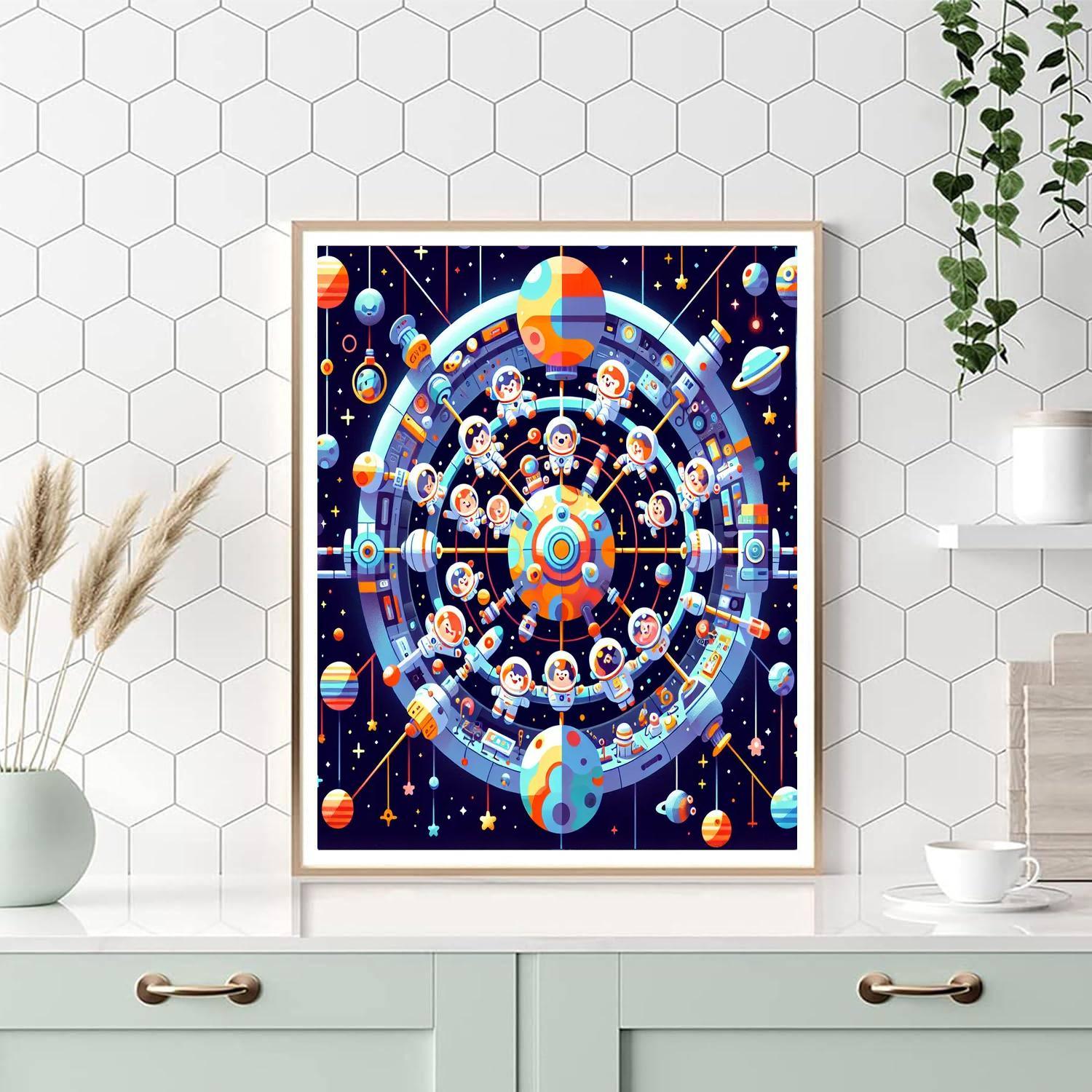 Adventure On The Space Station Paint By Color