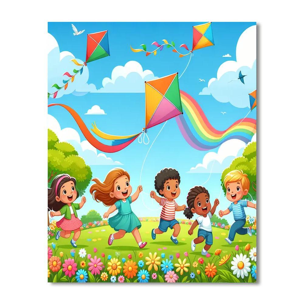 Kite Flying Adventure Paint By Numbers
