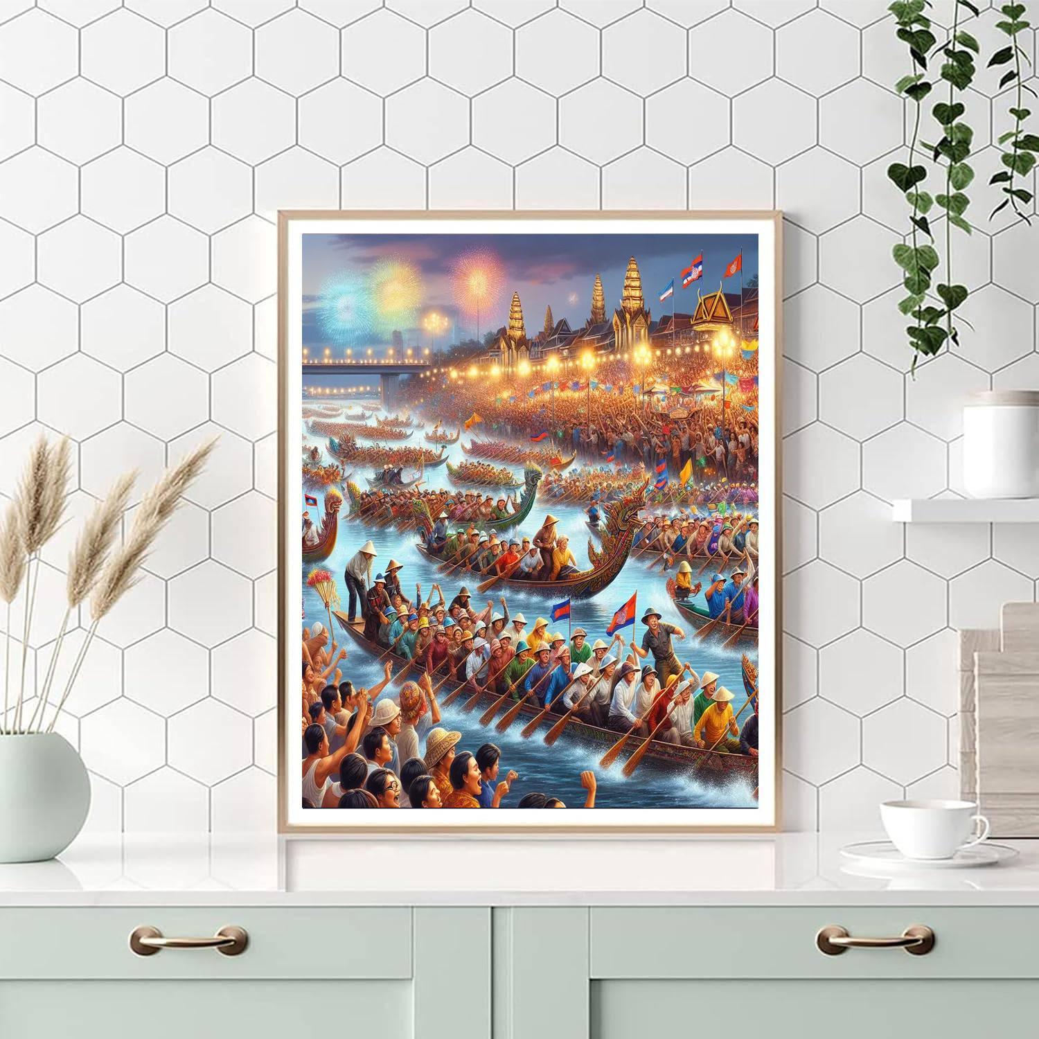 Bon Om Touk - Cambodia DIY Paint By Numbers