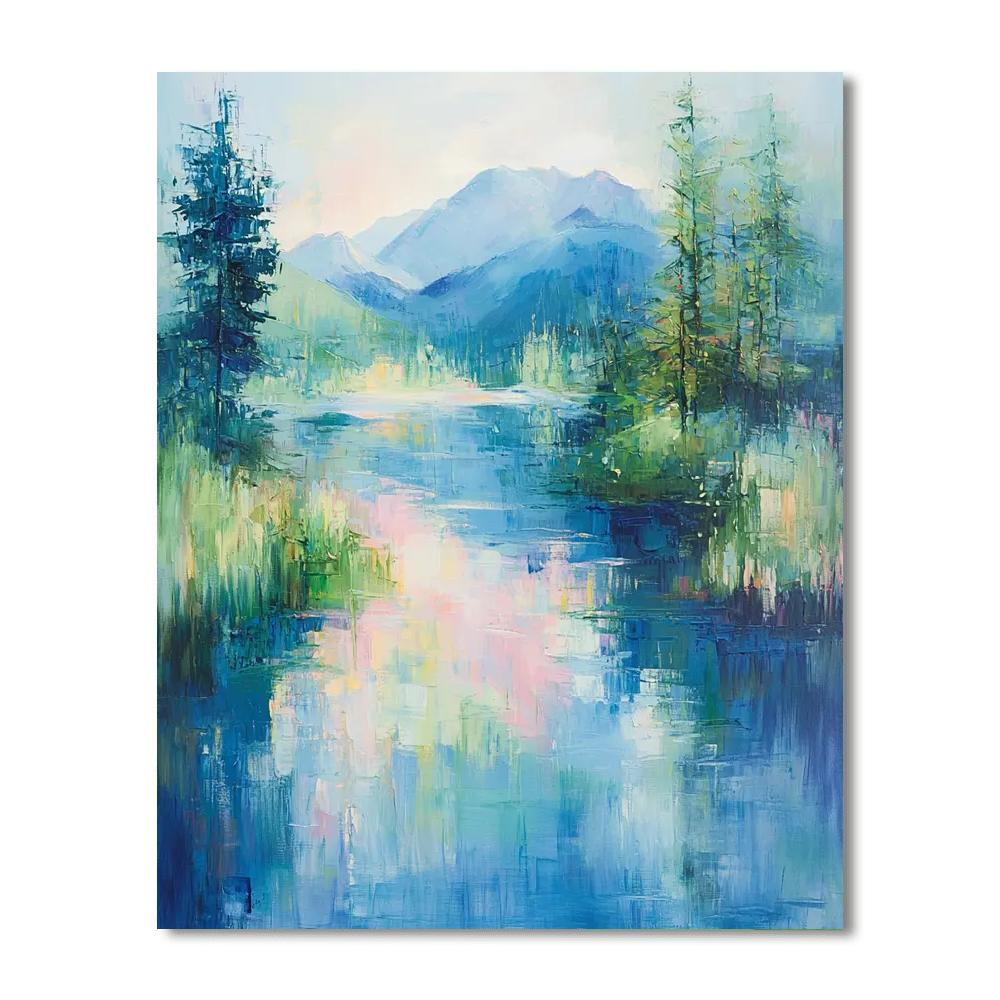 Paul Cézanne Inspired Tranquil Reflection  Paint By Numbers Kits