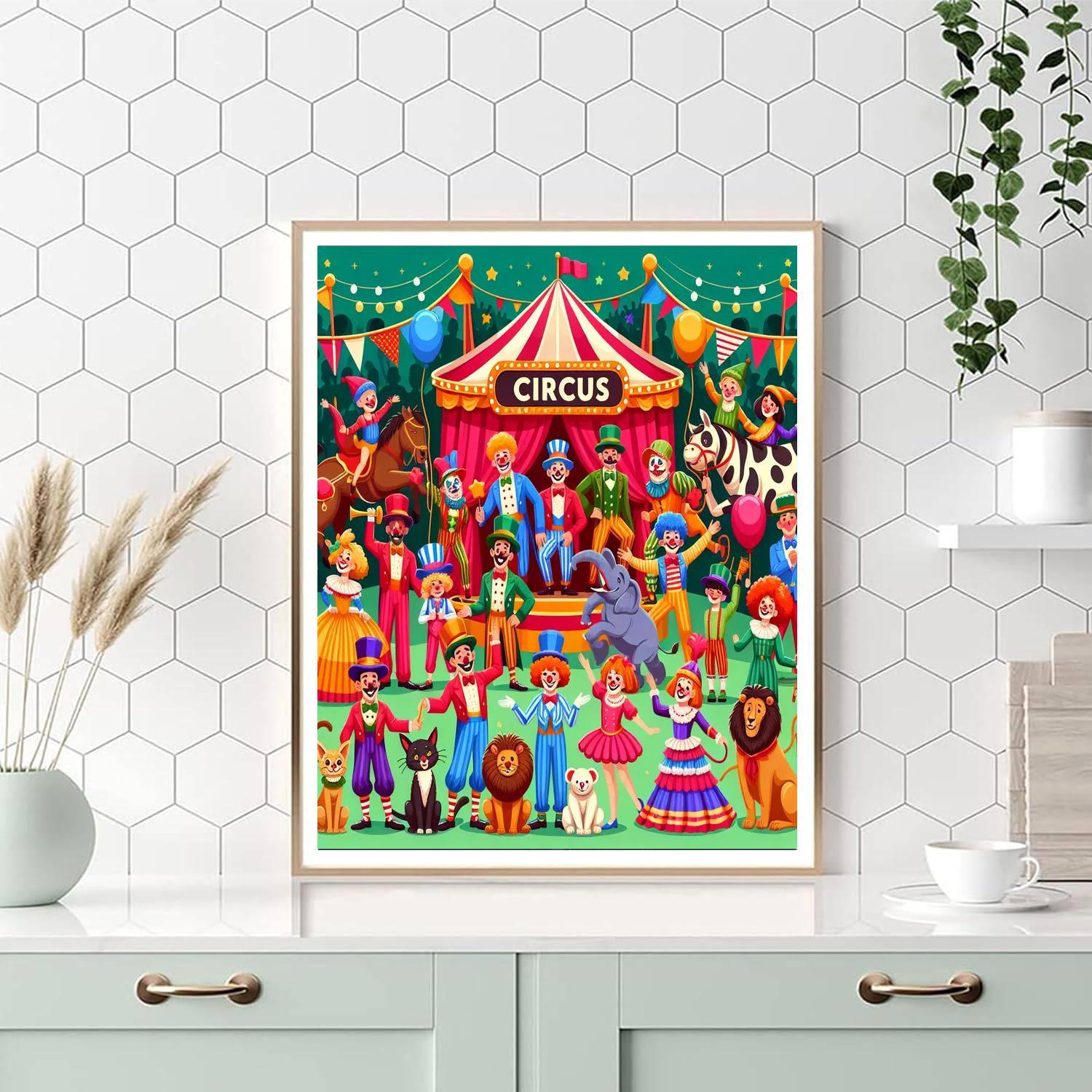 Charming Circus Adventures Number Painting