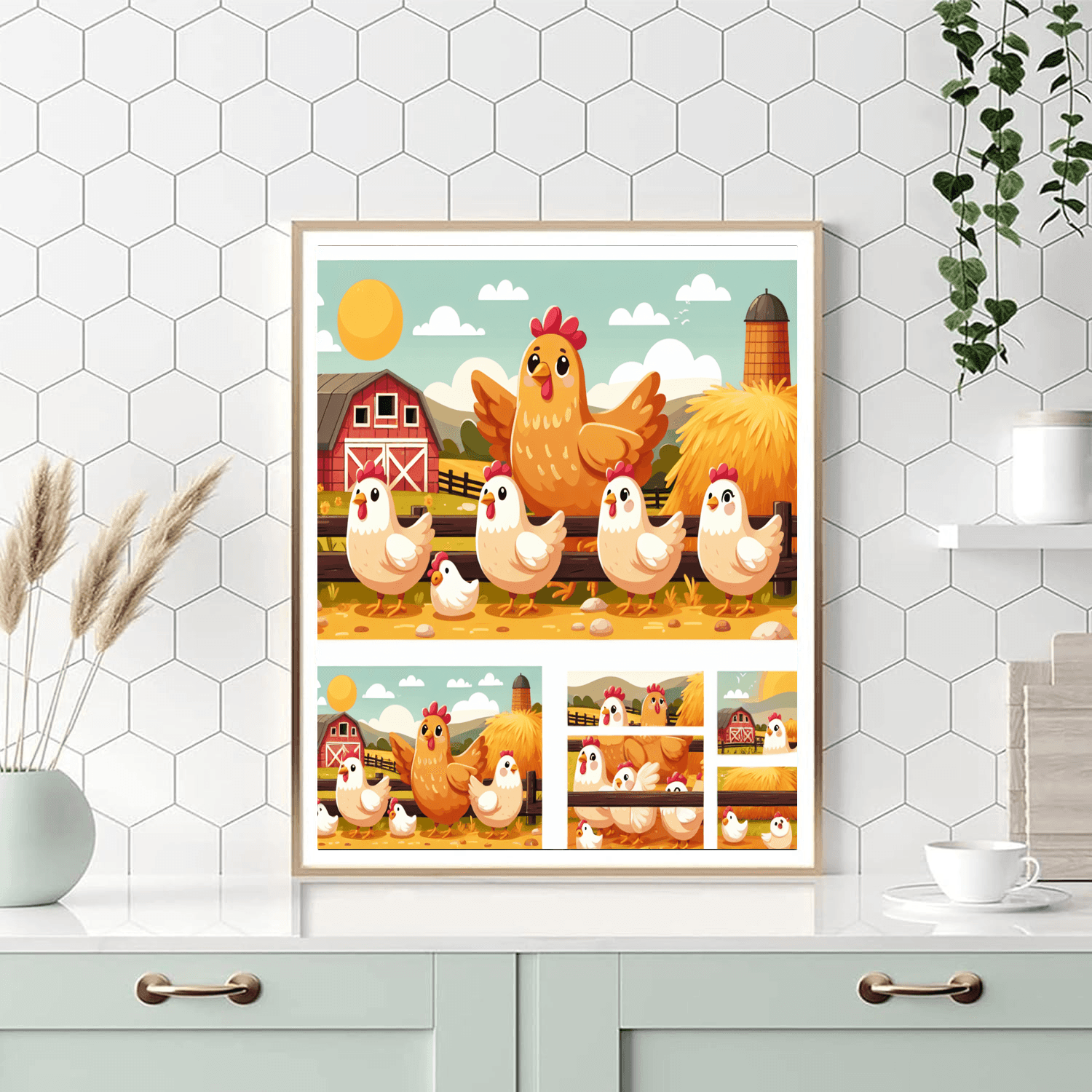 Farmyard Frolic With Cheeky Chickens Paint By Number