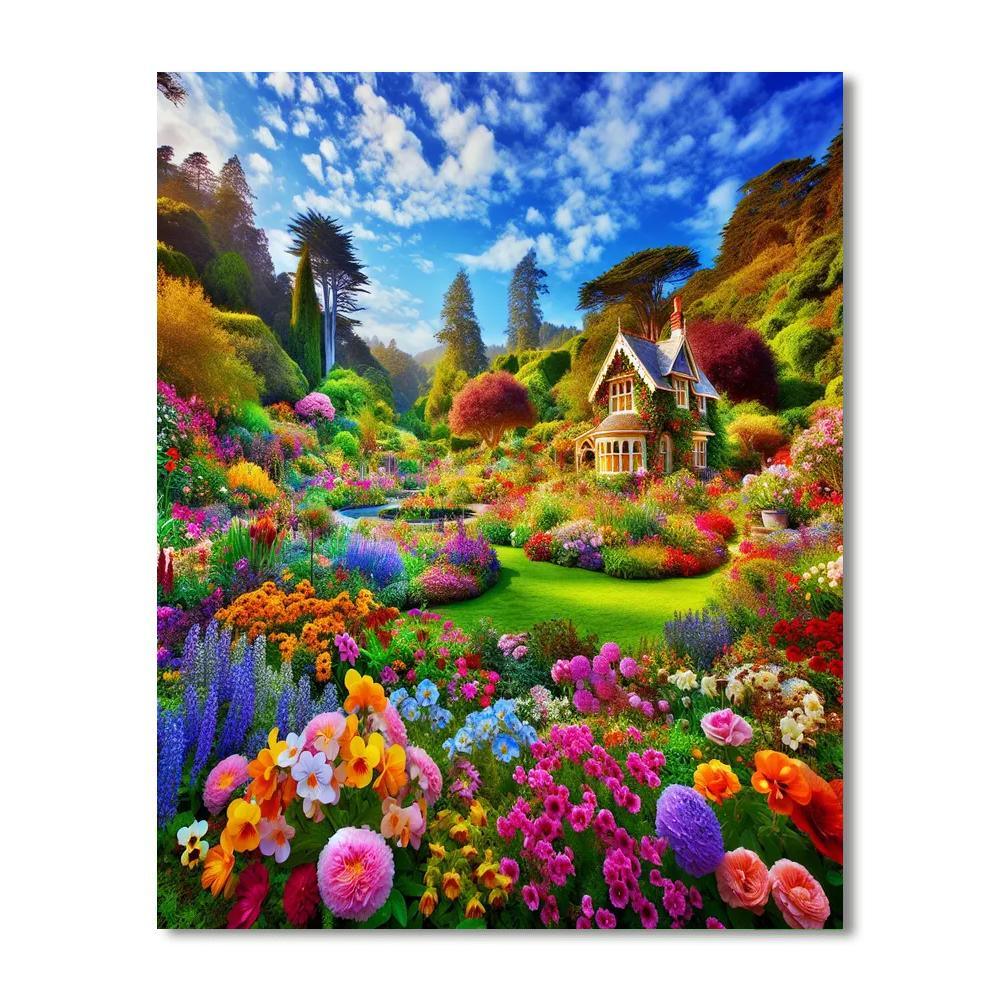 Cottage Garden Retreat Painting By Numbers Kit