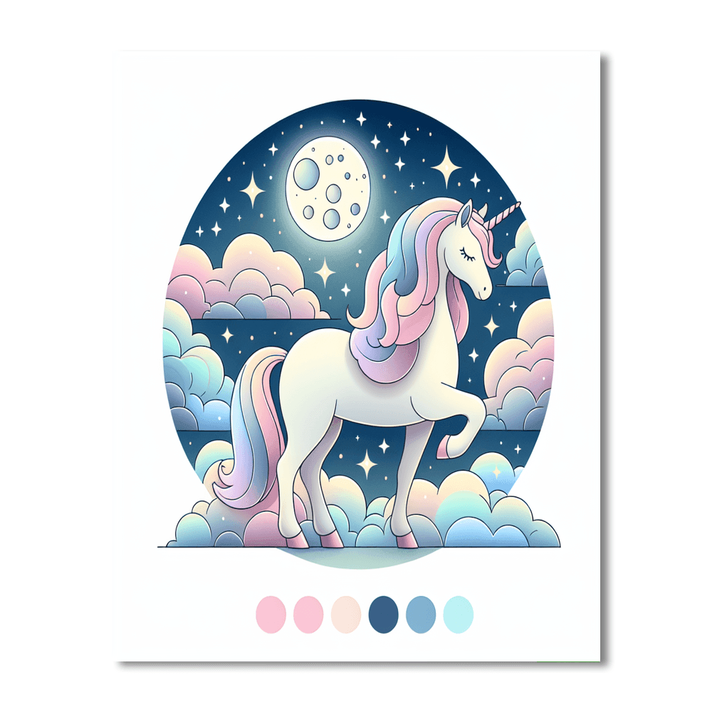 Starlit Unicorn Fantasy DIY Paint By Numbers