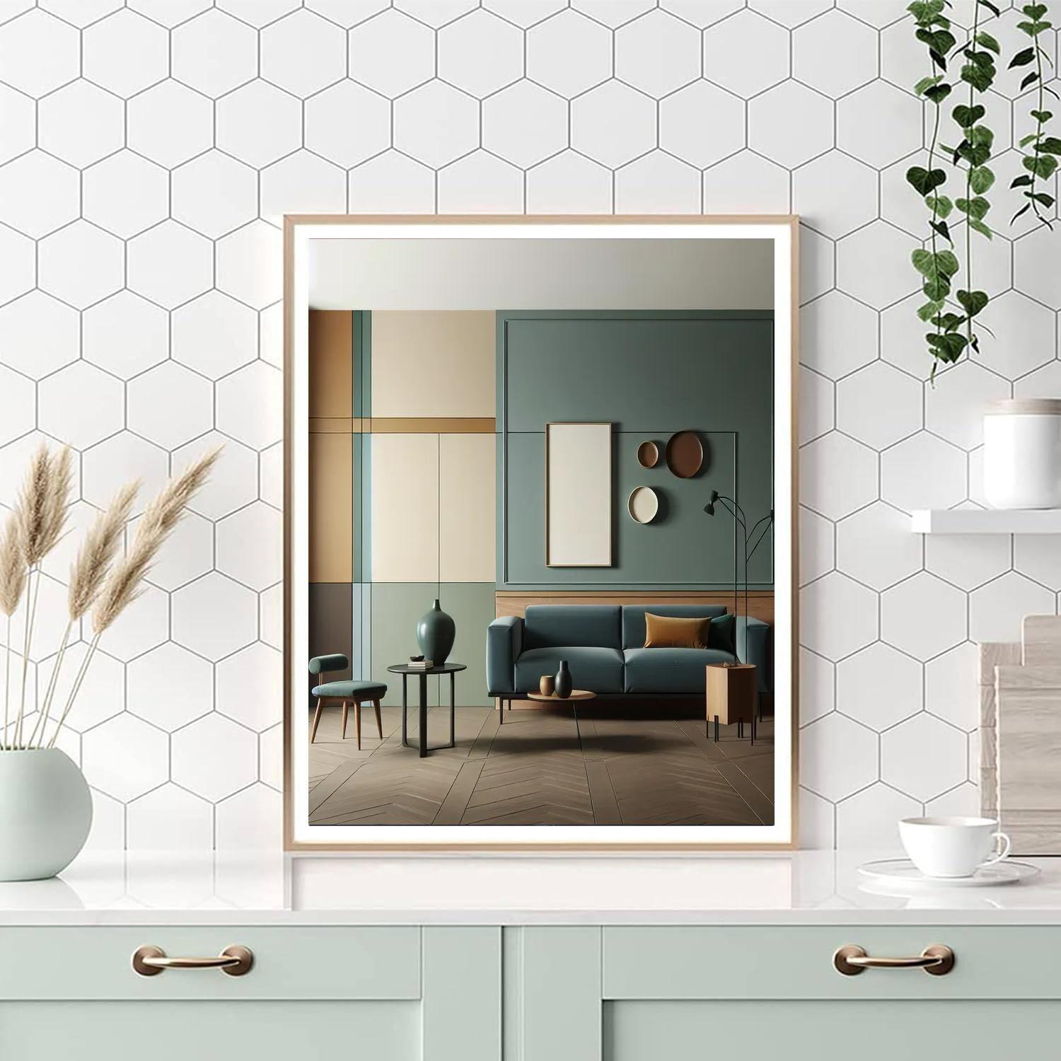 Retro Mid-century Modern Painting Number Kit