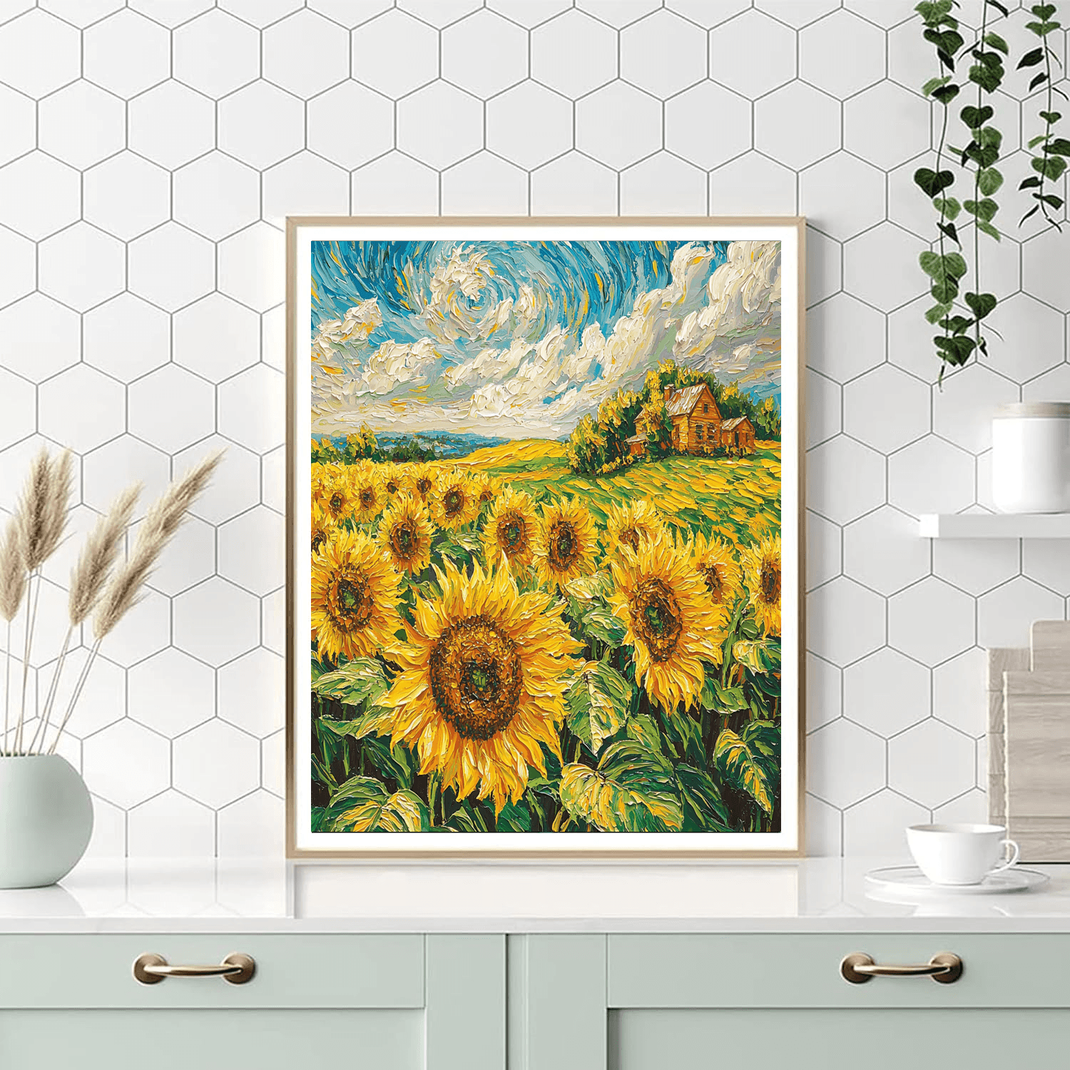 Vincent Van Gogh Inspired Sunlit Fields  Paint By Color