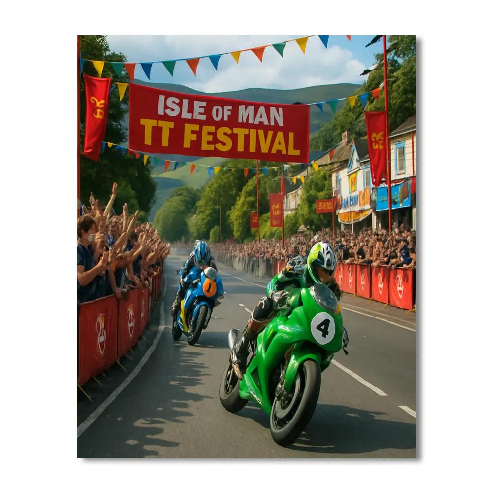 The Isle Of Man Tt Festival Number Painting