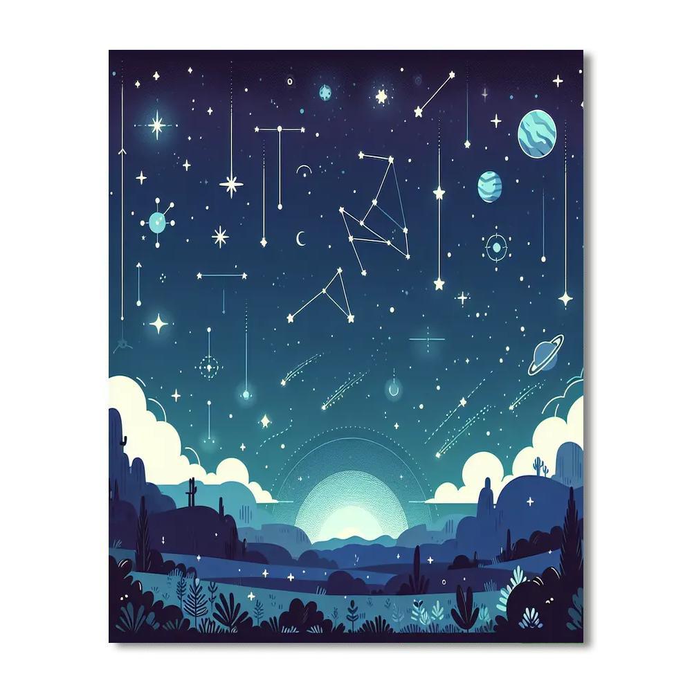 Mystical Night Sky Journey Paint By Number