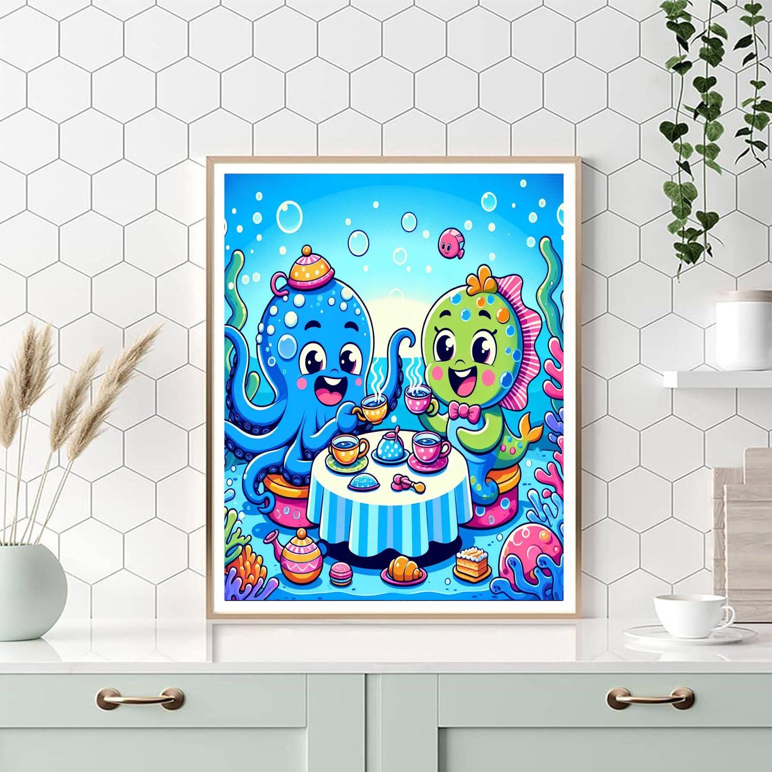 Underwater Tea Party Paint By Numbers Kits